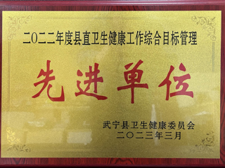 2022年度县直卫生健康工作综合目标管理先进单位